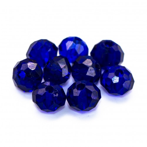 Бусины рондели 6*4мм, электрик прозрачный